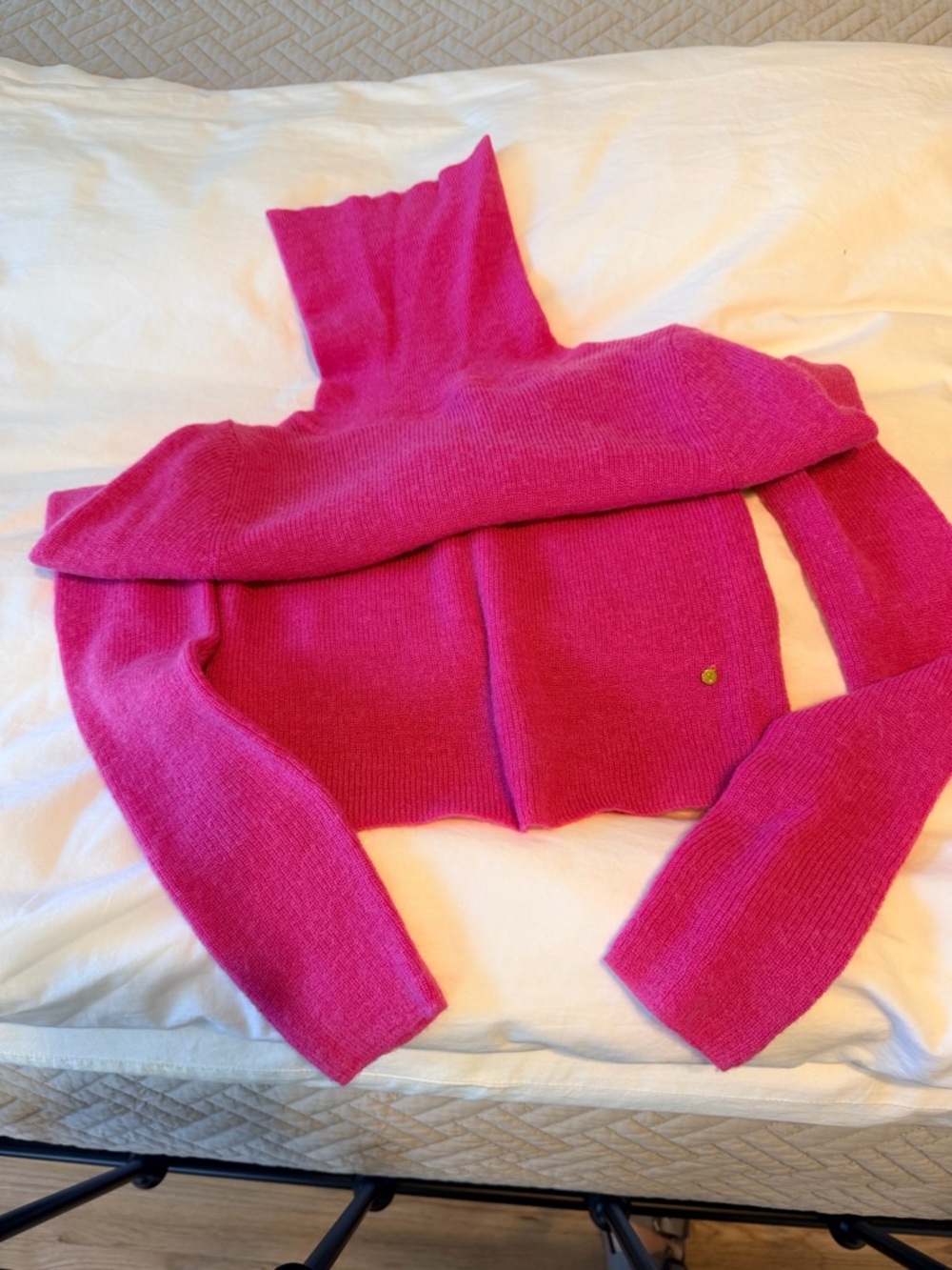 Women's Turtleneck Sweater - Hot Pink